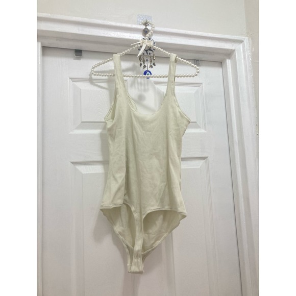SKIMS Size 3X Ribbed Cotton Bodysuit Top BS-SCN-0653 NWT Rib 3XL Bone - Picture 5 of 8